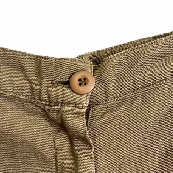 Monrow Women Jogger Pants Tan Flat Front Mid-Rise Drawstring Cozy Soft Cargo 30 - Picture 5 of 7